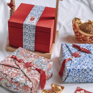 festive wrapped gift box
